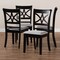 Baxton Studio Clarke Grey Upholstered and Espresso Wood 4-Piece Dining Chair Set 166-10759 - alternate 7